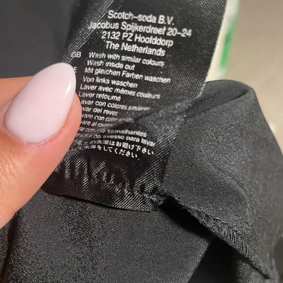 Maison SCOTCH & SODA Black Lace Insert H line Shift Dress- Size 1 (Small) - Picture 8 of 11